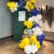 Royal Blue and Yellow Balloon Arch Kit, 129pcs Dark Blue White and Metallic Blue Gold Latex Balloons